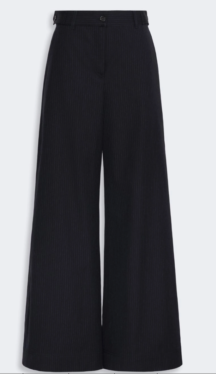 Pantaloni wide leg con gamba larga