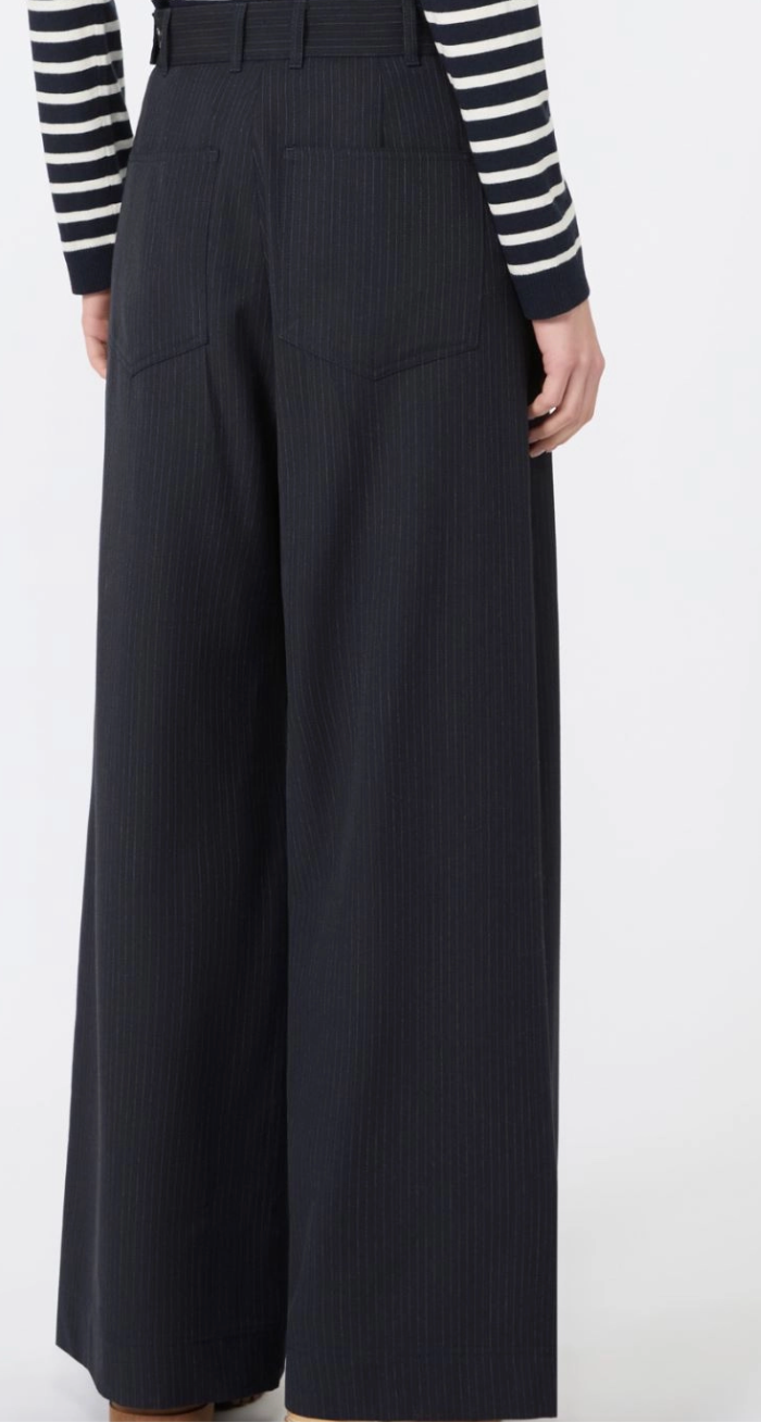 Pantaloni wide leg con gamba larga